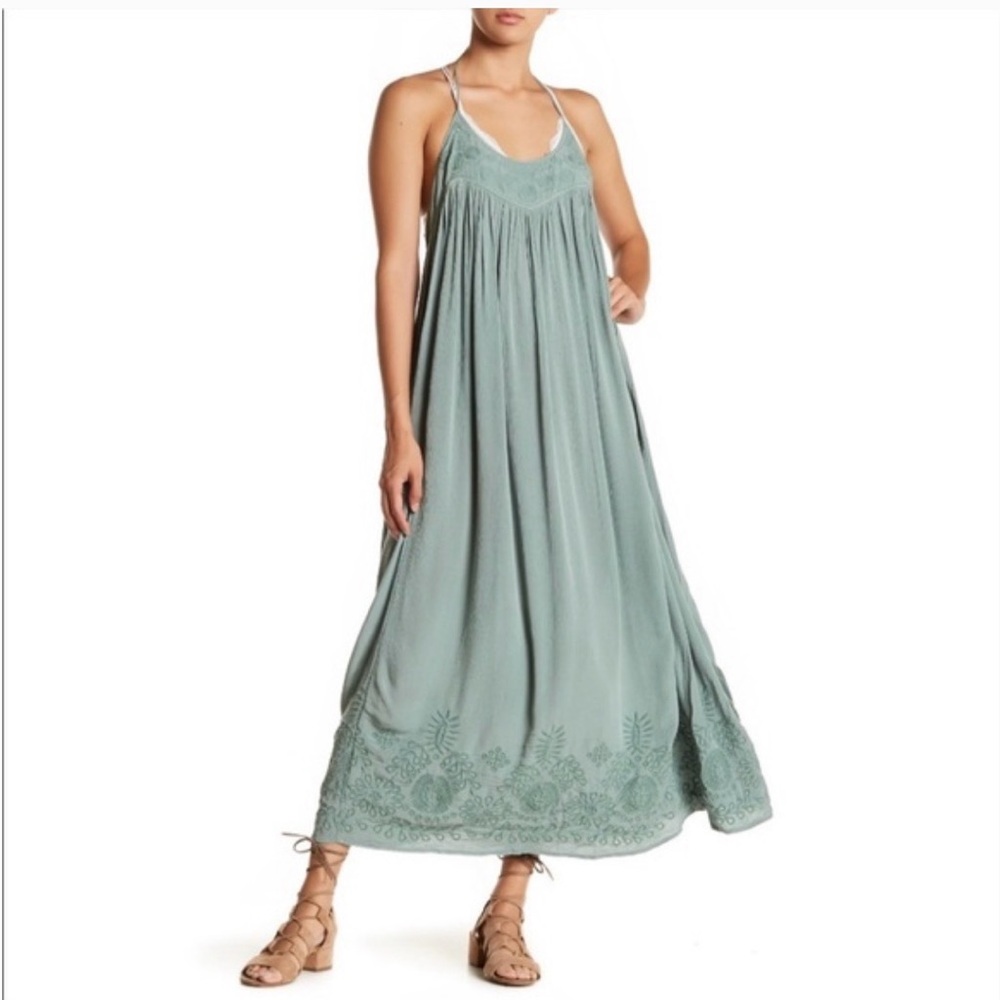 Free People Sage Green Maxi Dress